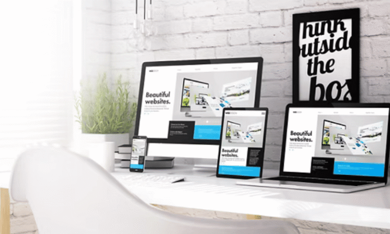 Laptop, computer, phone and tablet display