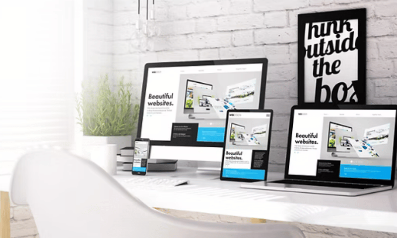 Laptop, computer, phone and tablet display