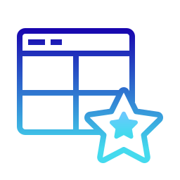 Computer and star icon